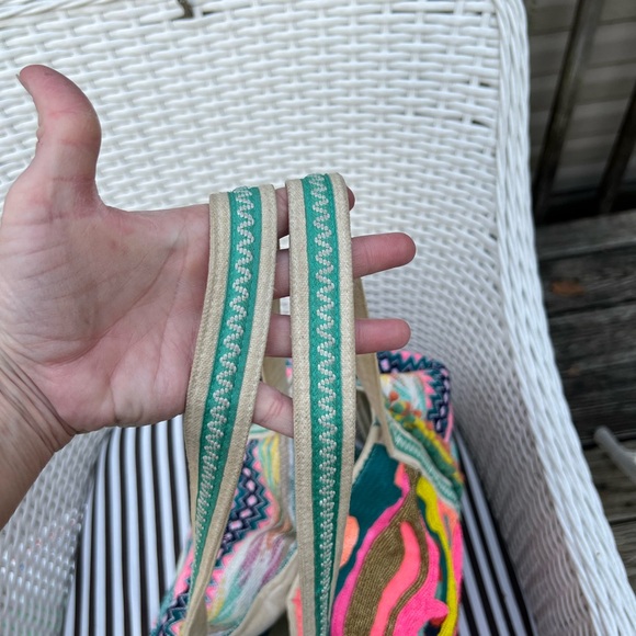 America & Beyond DAPHNE EMBELLISHED MULTI-COLORED HAND BEADED TOTE - Picture 5 of 14